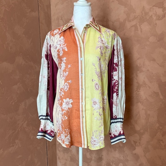 Alemais Pink and Orange Floral Shirt - Picture 1 of 3